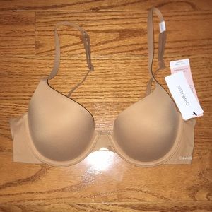 Beige Calvin Klein Bra